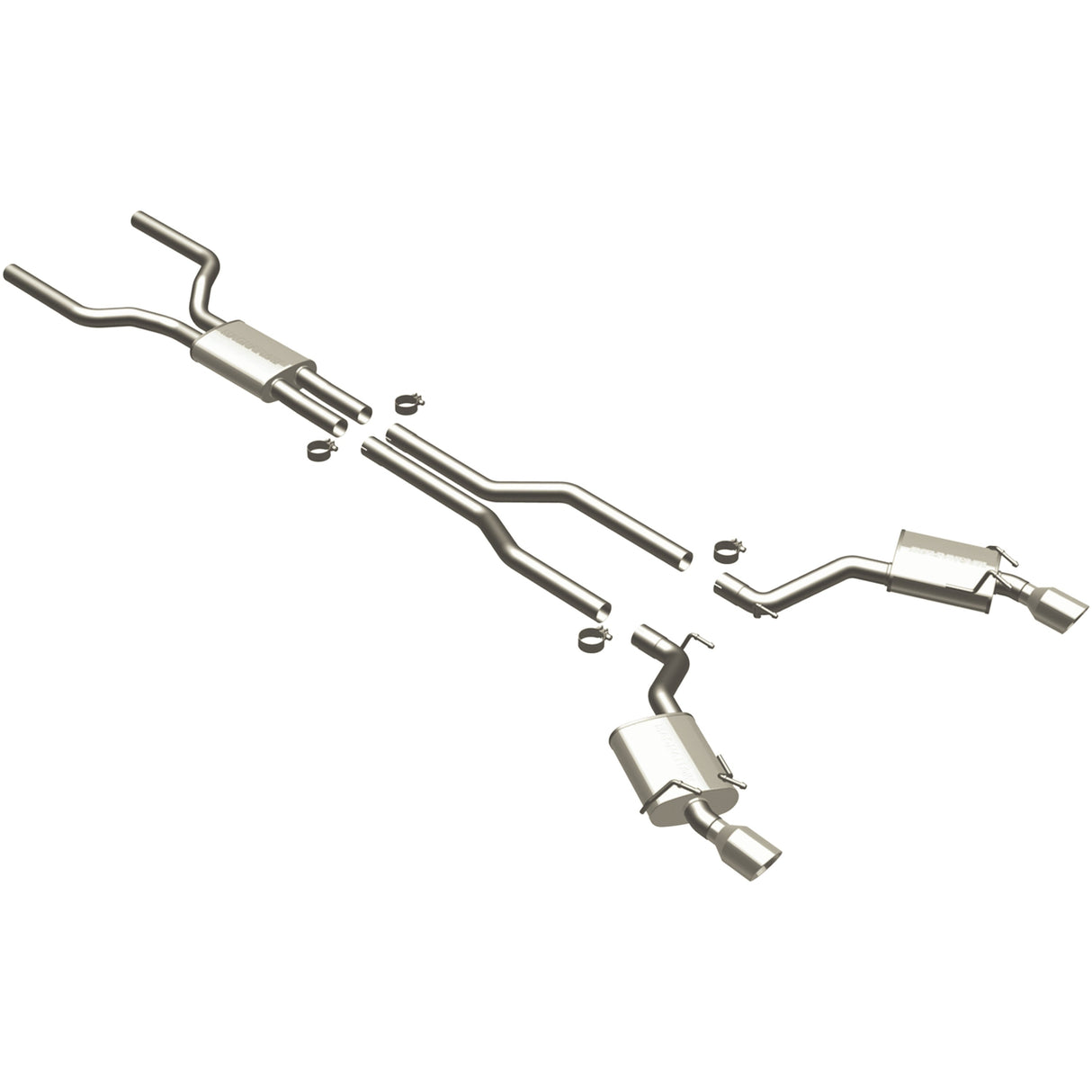 Street Series Stainless Cat-Back System MagnaFlow Exhaust Products Exhaust System Kit  AXOPROS