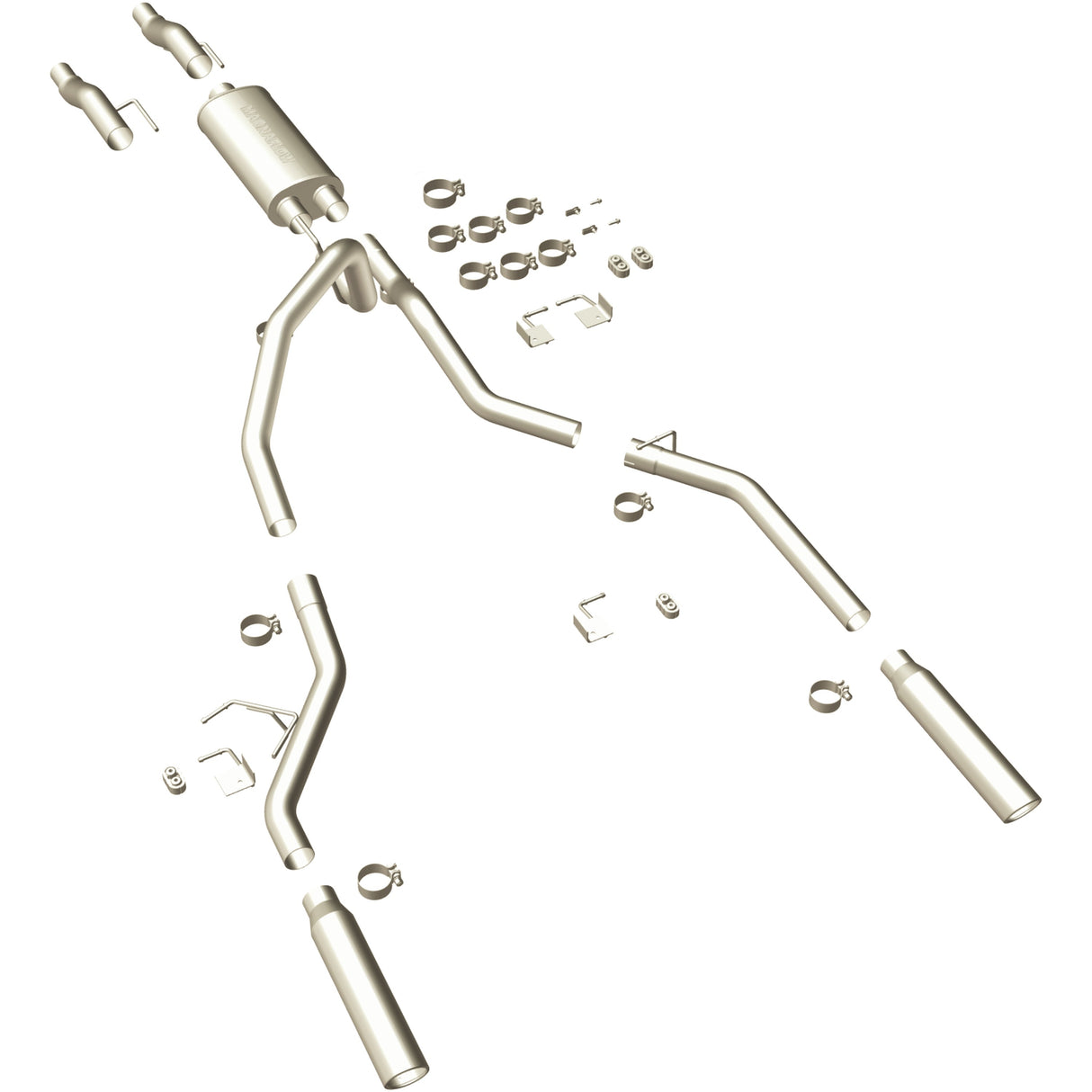 Street Series Stainless Cat-Back System MagnaFlow Exhaust Products Exhaust System Kit  AXOPROS