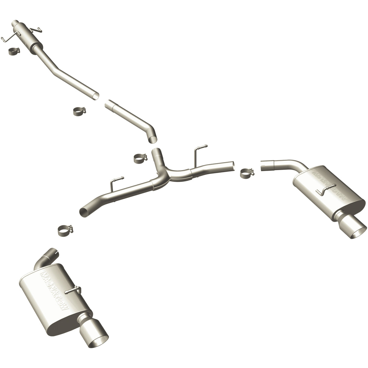 Street Series Stainless Cat-Back System MagnaFlow Exhaust Products Exhaust System Kit  AXOPROS