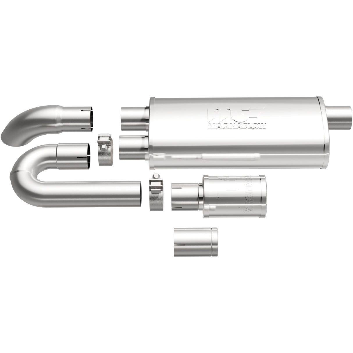 Universal XMOD Performance Muffler; 2.5in. Offset/Dual; 5x18x8 Body MagnaFlow Exhaust Products Exhaust Muffler  AXOPROS