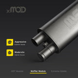 Universal XMOD Performance Muffler; 2.5in. Offset/Dual; 5x18x8 Body MagnaFlow Exhaust Products Exhaust Muffler  AXOPROS