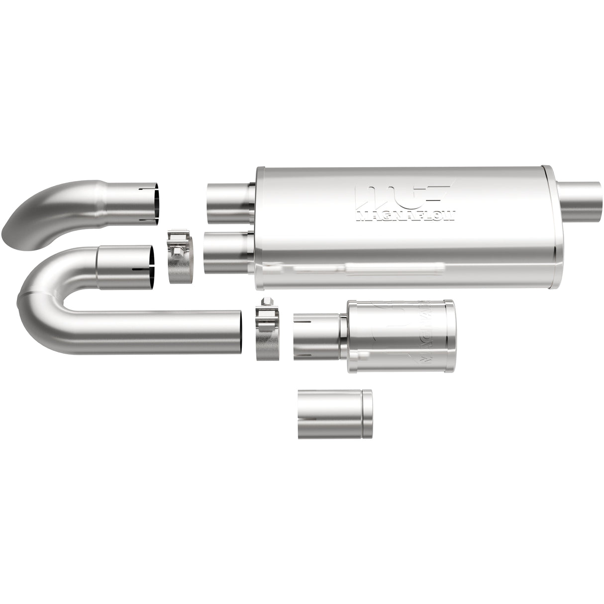 Universal XMOD Performance Muffler; 3in. Offset/Dual; 5x18x8 Body MagnaFlow Exhaust Products Exhaust Muffler  AXOPROS