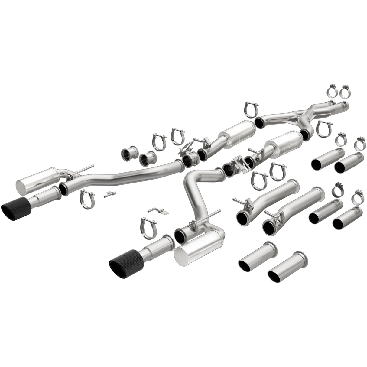 XMOD Series Carbon Fiber Tips Cat-Back System MagnaFlow Exhaust Products Exhaust System Kit  AXOPROS