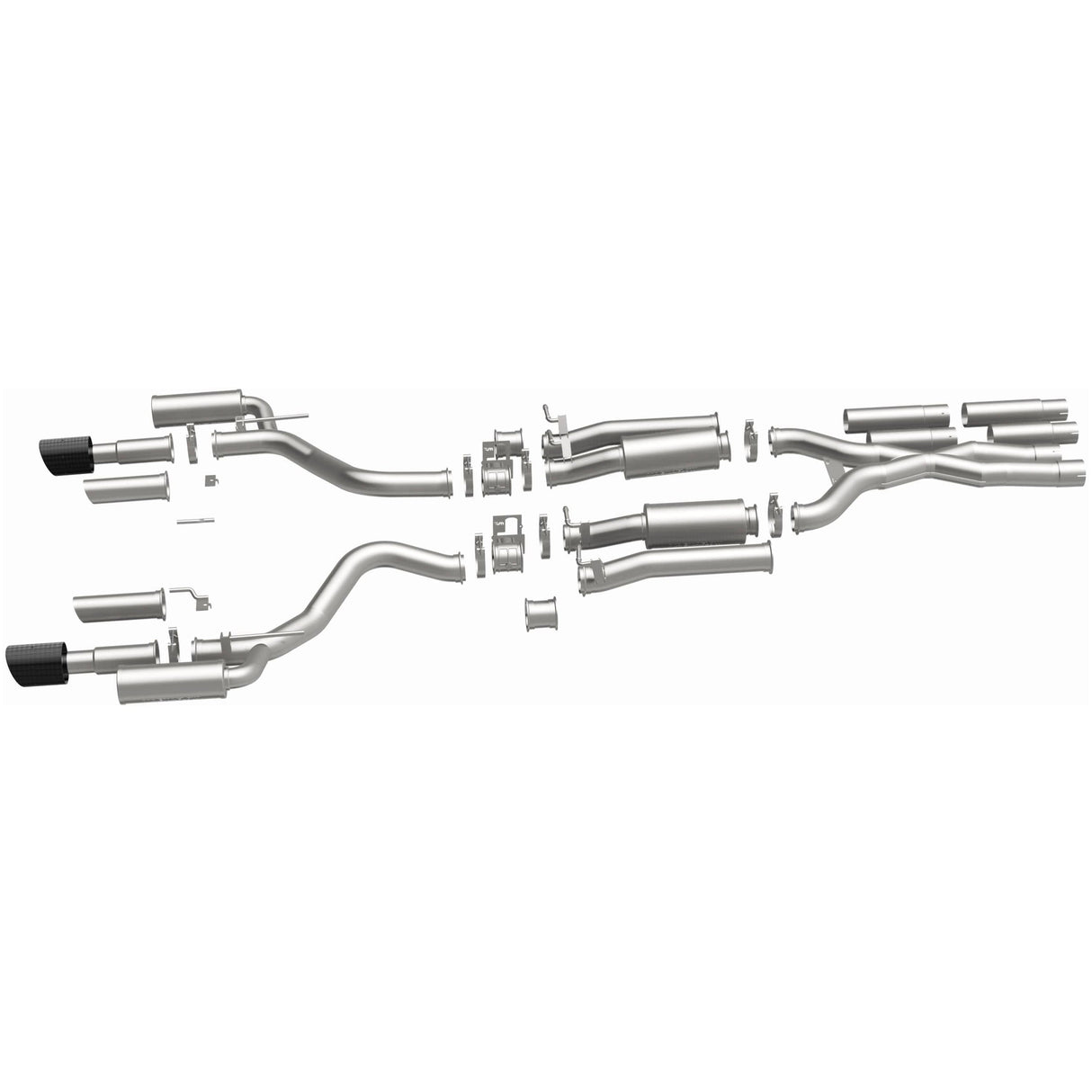 XMOD Series Carbon Fiber Tips Cat-Back System MagnaFlow Exhaust Products Exhaust System Kit  AXOPROS