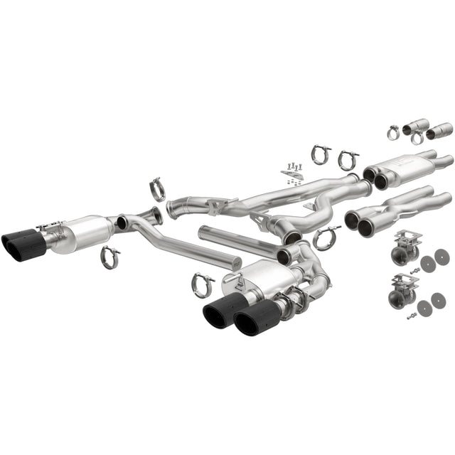 XMOD Series Carbon Fiber Tips Cat-Back System MagnaFlow Exhaust Products Exhaust System Kit  AXOPROS