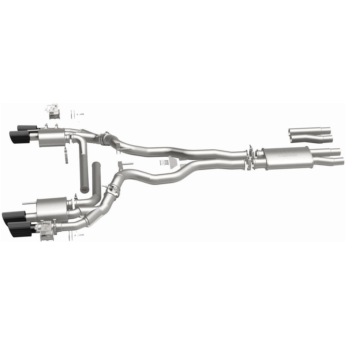 XMOD Series Carbon Fiber Tips Cat-Back System MagnaFlow Exhaust Products Exhaust System Kit  AXOPROS