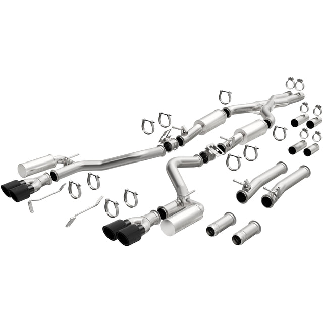 XMOD Series Carbon Fiber Tips Cat-Back System MagnaFlow Exhaust Products Exhaust System Kit  AXOPROS