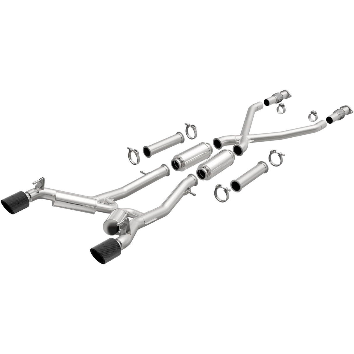 XMOD Series Carbon Fiber Tips Cat-Back System MagnaFlow Exhaust Products Exhaust System Kit  AXOPROS