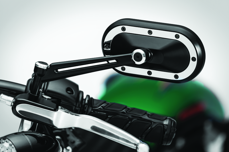 Kuryakyn Heavy Industry Mirrors Satin Black & Chrome Kuryakyn Rear View Mirrors  AXOPROS