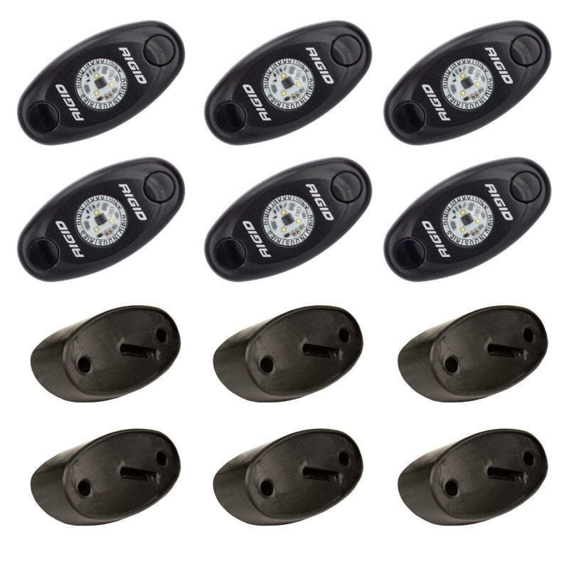 Rigid Industries Rock Light Kit- Blue (6 lights) Rigid Industries Sidemarkers & Indicators  AXOPROS