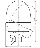 Hella Rota Compact 12V Amber Lens Beacon w/ Flexible Pole Mount Hella Work Lights  AXOPROS