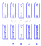King Hyundai 2.0L G4GC Main Bearing Set - Size STD King Engine Bearings Bearings  AXOPROS