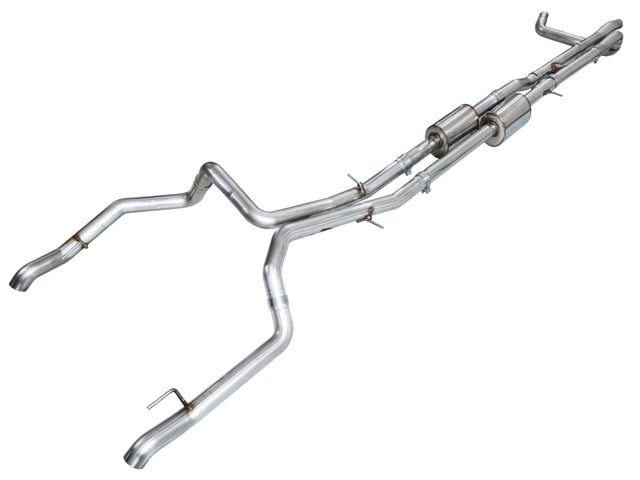 AWE 4th Gen GM 1500 6.2L Catback Split Rear Exit (w/ Bumper Cutouts) - OE Tips AWE Tuning Catback  AXOPROS