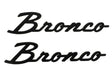 Ford Racing 2021+ Bronco Classic Script Fender Badges - Matte Black (Pair) Ford Racing Other Body Components  AXOPROS