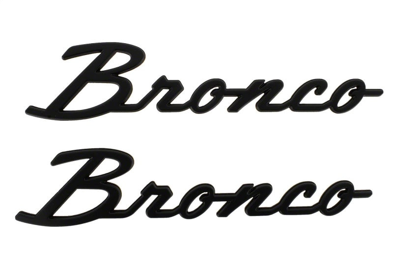 Ford Racing 2021+ Bronco Classic Script Fender Badges - Matte Black (Pair) Ford Racing Other Body Components  AXOPROS