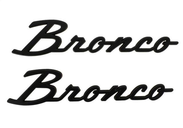 Ford Racing 2021+ Bronco Classic Script Fender Badges - Matte Black (Pair) Ford Racing Other Body Components  AXOPROS