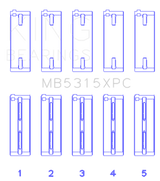 King 1992+ Mitsubishi 4G63/4G64 EVO I-IV Coated Performance Main Bearing Set - Size STDX King Engine Bearings Bearings  AXOPROS