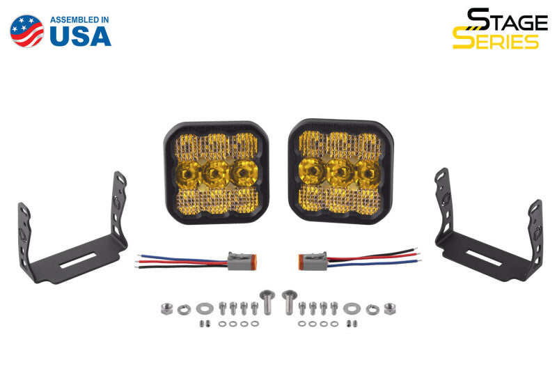 Diode Dynamics SS5 LED Pod Sport - Yellow Combo (Pair) Diode Dynamics Light Accessories and Wiring  AXOPROS