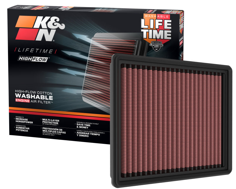 K&N 2020 Ford Escape Hybrid L4-2.5L Replacement Air Filter K&N Engineering Air Filters - Drop In  AXOPROS