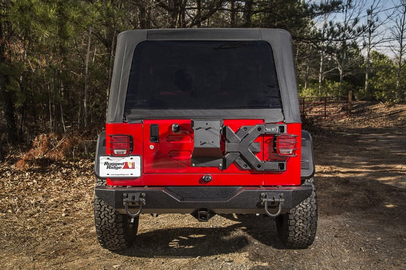 Rugged Ridge Spartacus HD Tire Carrier Whl Mount 87-06 YJ/TJ Rugged Ridge Spare Tire Carriers  AXOPROS