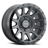 ICON Compression 18x9 6x5.5 0mm Offset 5in BS 106.1mm Bore Double Black Wheel ICON Wheels - Cast  AXOPROS