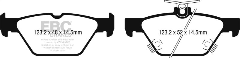 EBC 15-17 Subaru Legacy / 15-17 Subaru Outback Yellowstuff Rear Brake Pads EBC Brake Pads - Performance  AXOPROS