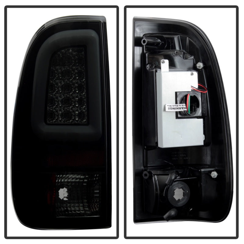 Spyder 08-16 Ford Super Duty F-250 V3 Light Bar LED Tail Lights - Blk Smoke ALT-YD-FS07V3-LBLED-BSM SPYDER Tail Lights  AXOPROS