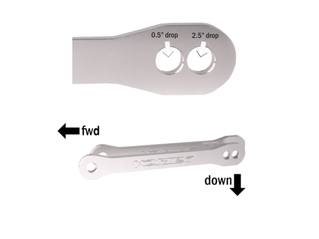Vortex Racing Vortex Racing 07-12 Kawasaki ZX600 Ninja ZX-6R,13-24 ZX636 ZX-6R Lowering Link Kit- Silver Lowering Springs aftermarket performance part
