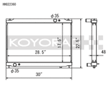 Koyo 09-13 Nissan GT-R 3.8L (AT) Radiator Koyo Radiators  AXOPROS