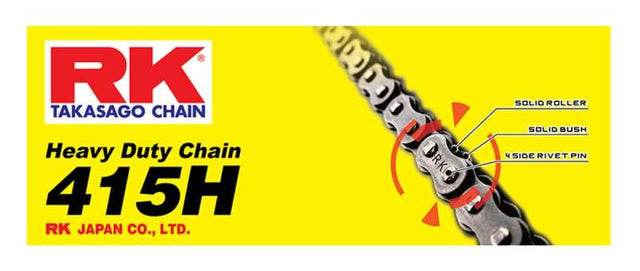 RK Chain RK-M 415H-110L - Natural RK Chain Chains  AXOPROS