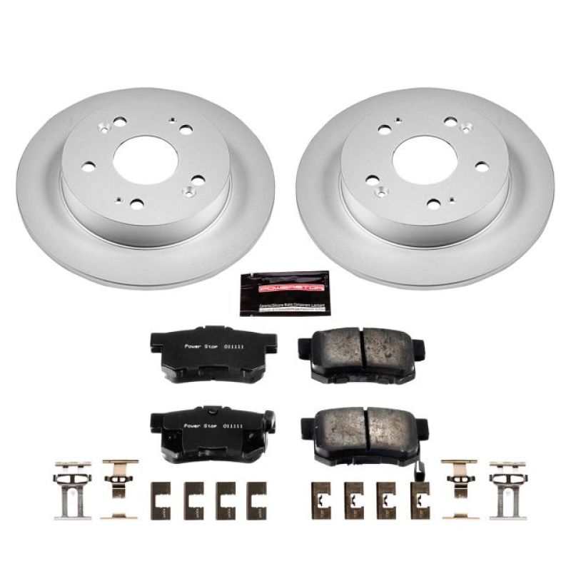 Power Stop 13-15 Acura ILX Rear Z17 Evolution Geomet Coated Brake Kit PowerStop Brake Kits - Performance Blank  AXOPROS