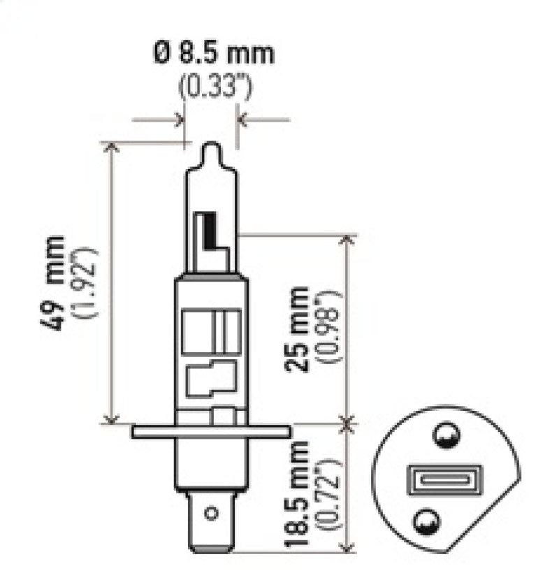 Hella Optilux H1 100W XB Extreme White Bulbs (Pair) Hella Bulbs  AXOPROS