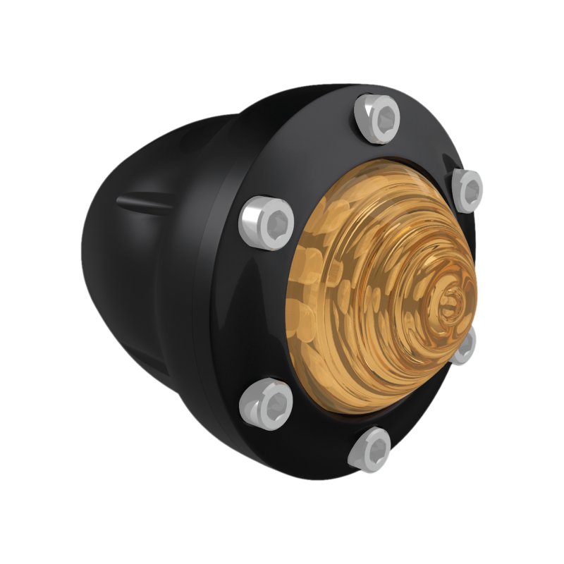 Burly Brand Universal Reaper Amber Front Led Turn Signal Set 5/16 Bolt - Black Burly Brand Sidemarkers & Indicators  AXOPROS