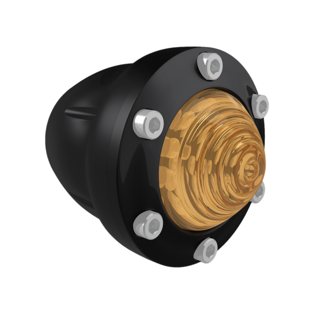 Burly Brand Universal Reaper Amber Front Led Turn Signal Set 5/16 Bolt - Black Burly Brand Sidemarkers & Indicators  AXOPROS