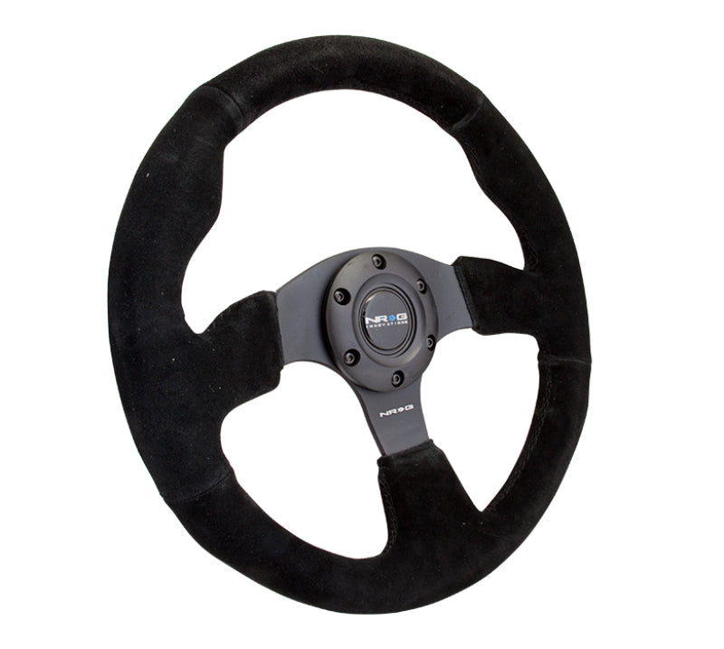 NRG Reinforced Steering Wheel (320mm) Suede w/Black Stitch NRG Steering Wheels  AXOPROS