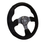 NRG Reinforced Steering Wheel (320mm) Suede w/Black Stitch NRG Steering Wheels  AXOPROS