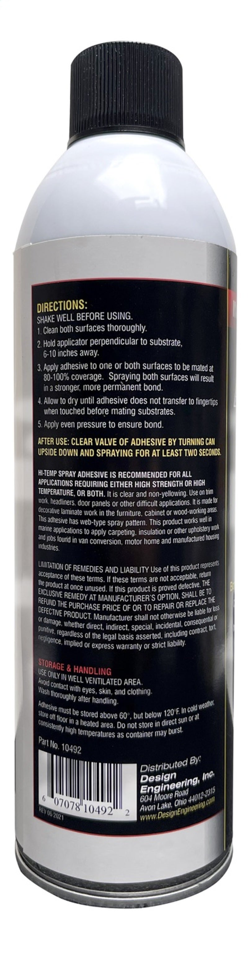 DEI Hi Temp Spray Adhesive 13.3 oz. Can (Aerosol) DEI Sealants  AXOPROS