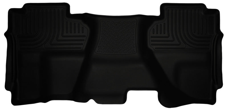 Husky Liners 14 Chevrolet Silverado/14 GMC Sierra 1500 Weatherbeater Black 2nd Seat Floor Liner Husky Liners Floor Mats - Rubber  AXOPROS