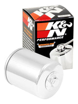 K&N Harley Davidson / Buell 3in OD x 4.063in H Chrome Oil Filter K&N Engineering Oil Filters  AXOPROS
