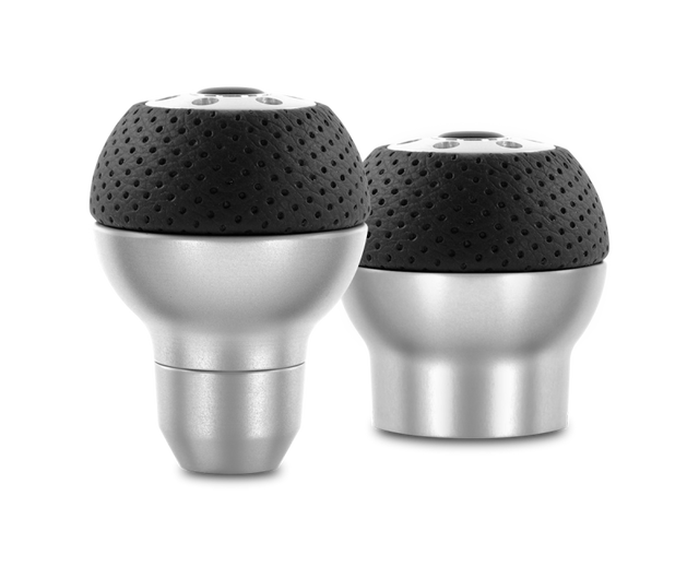 Momo Race Shift Knob - Aluminum, Black Airleather Insert MOMO Shift Knobs  AXOPROS