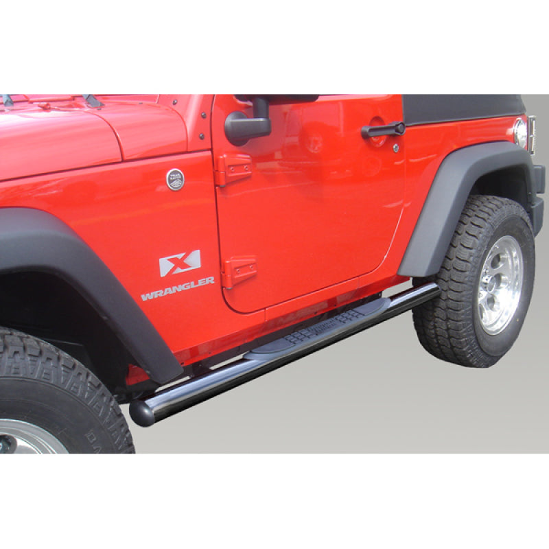 Rugged Ridge 3-In Round Side Steps Black 07-18 2-Door Jeep Wrangler Rugged Ridge Side Steps  AXOPROS
