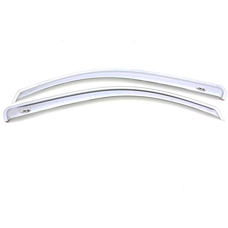 AVS 99-07 Chevy Silverado 1500 Standard Cab Outside Mount Front Window Ventvisor 2pc - Chrome AVS Wind Deflectors  AXOPROS