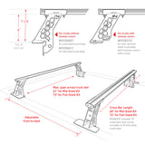 Go Rhino 15-22 Ford F-150 / 07-21 Toy. Tundra XRS Cross Bars Kit - Tex Blk (Attch Tonneau Cvr T-Trk) Go Rhino Truck Bed Rack  AXOPROS