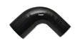 Vibrant 1.25in ID x 1.5in ID x 4in Long Gloss Black Silicone 90 Degree Transition Elbow Vibrant Silicone Couplers & Hoses  AXOPROS