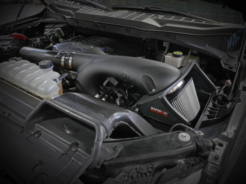 aFe Rapid Induction Cold Air Intake System w/Pro DRY S Filter 2021+ Ford F-150 V6-3.5L (tt) aFe Air Filters - Universal Fit  AXOPROS