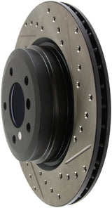 StopTech 06 BMW 330 / 07-09 BMW 335 Slotted & Drilled Left Rear Rotor Stoptech Brake Rotors - Slot & Drilled  AXOPROS