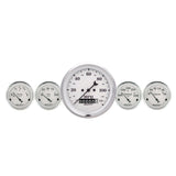AutoMeter Gauge Kit 2 Pc. Quad & Speedometer 3-3/8in. Old Tyme White AutoMeter Gauges  AXOPROS