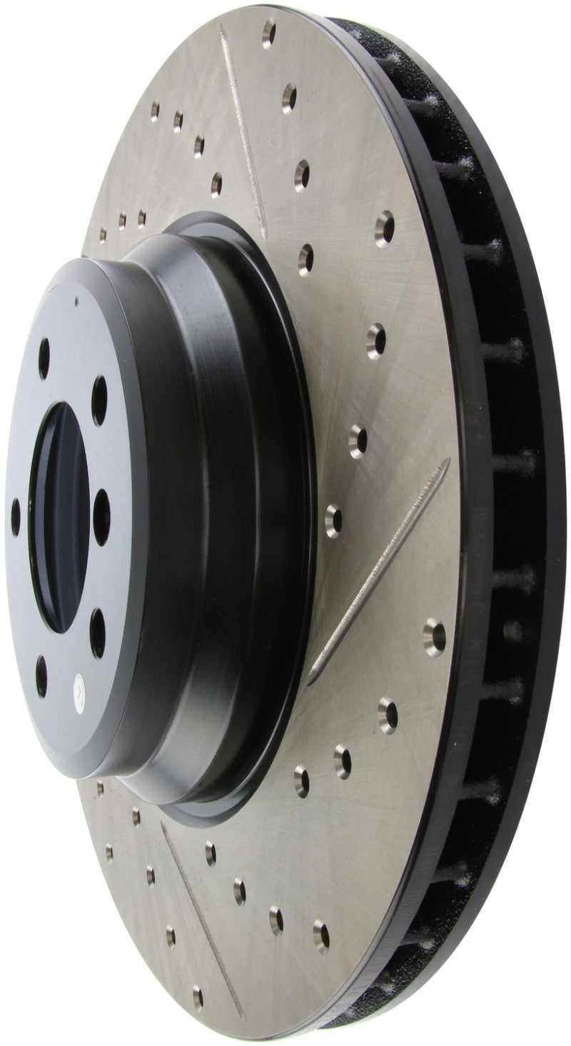 StopTech 07-09 BMW 335 (E90/E92/E93) Slotted & Drilled Left Front Rotor Stoptech Brake Rotors - Slot & Drilled  AXOPROS