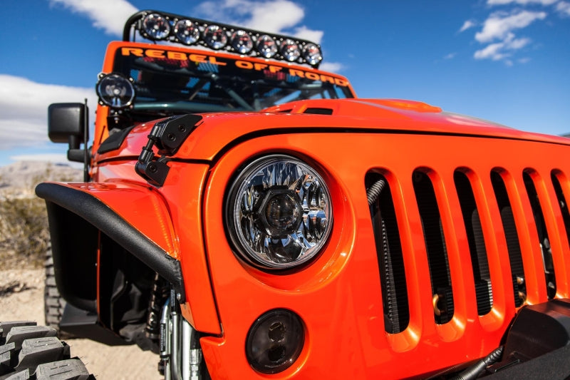 KC HiLiTES 07-18 Jeep JK 7in. Gravity LED Pro DOT Approved Replacement Headlight (Single) KC HiLiTES Headlights  AXOPROS