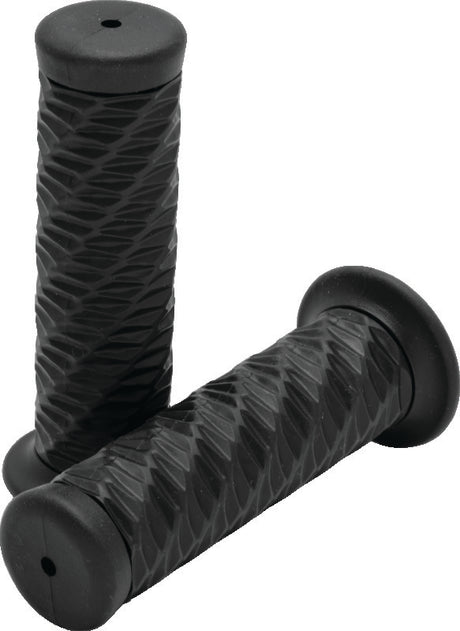 Bikers Choice 1 Inch Black Spiral Grip Bikers Choice Grips  AXOPROS